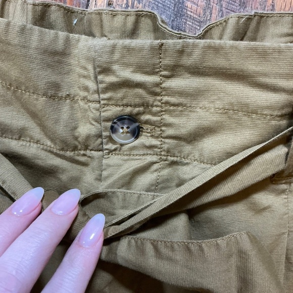 Madewell Paperbag Waist Shorts Bundle Red & Olive Size 10 Tie Belt - Picture 9 of 15